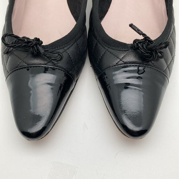 Paul Mayer Attitudes Womens Black Quilted Patent Pointed Shoes Size 7 1/2 B - Picture 2 of 13